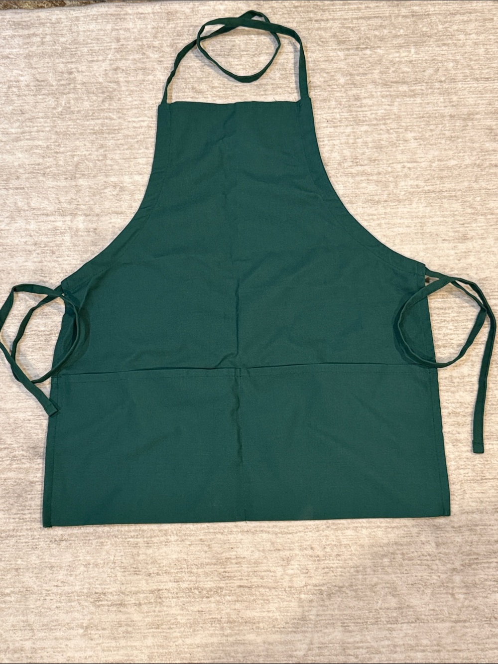 Unbranded Dark Green Kitchen Apron with Front Pockets